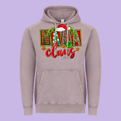 Christmas Nana Claus Vintage Hoodie Designed By Fadigitalartstudio