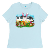 Baby Blue Easter Day camper Ladies Tee - OliviaCreatesArt