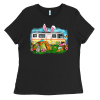 Black Easter Day camper Ladies Tee - OliviaCreatesArt