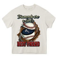 Cream Diamonds are a girl's best friend Baseball Heavy Core Tee - HowdyJamesFarm