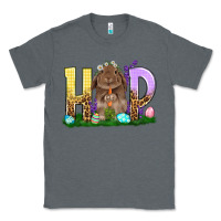 Charcoal Heather Hop Rabbit Easter Day Classic Tee - HowdyJamesFarm