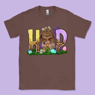 Hop Rabbit Easter Day Classic Tee Designed By Howdyjamesfarm