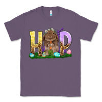 Lavender Hop Rabbit Easter Day Classic Tee - HowdyJamesFarm