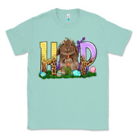 Seafoam Hop Rabbit Easter Day Classic Tee - HowdyJamesFarm