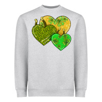 Heather Grey st patricks day hearts Heavyweight Sweatshirt - AdoDesignShop
