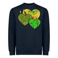 Navy st patricks day hearts Heavyweight Sweatshirt - AdoDesignShop