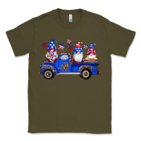 Army Green american flag gnomes truck Classic Tee - Artiststas