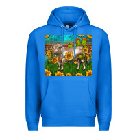 True Royal Western Charolais Bull With Sunflowers Premium Hoodie - LillyAllenDesigns