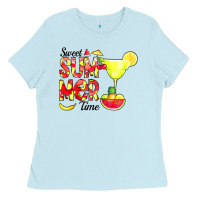 Baby Blue sweet summer time fruits Ladies Tee - CowCowDesign