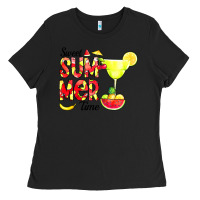 Black sweet summer time fruits Ladies Tee - CowCowDesign