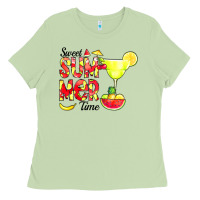Matcha sweet summer time fruits Ladies Tee - CowCowDesign
