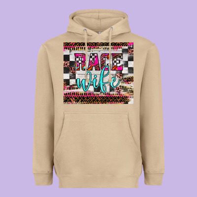 Race Wife Heavyweight Hoodie Designed By Jahusdesignshop