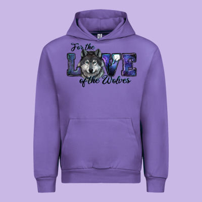 For The Love Of The Wolves Urban Hoodie Designed By Ranaportraitstore