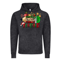 Vintage Black Christmas Teacher Pencil Vintage Hoodie - FaDigitalArtStudio
