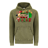 Vintage Olive Christmas Teacher Pencil Vintage Hoodie - FaDigitalArtStudio