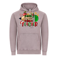 Vintage Zinc Christmas Teacher Pencil Vintage Hoodie - FaDigitalArtStudio