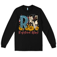 Black rn registered nurse Long Sleeve Tee - FaDigitalArtStudio