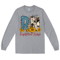 Heather Grey rn registered nurse Long Sleeve Tee - FaDigitalArtStudio