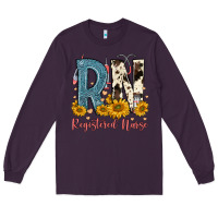 Plum rn registered nurse Long Sleeve Tee - FaDigitalArtStudio