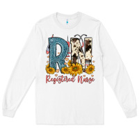White rn registered nurse Long Sleeve Tee - FaDigitalArtStudio