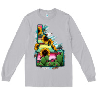 Moon Dust Idaho Map Sunflower Cactus Serape Long Sleeve Tee - RanaPortraitStore