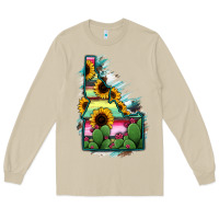 Mushroom Idaho Map Sunflower Cactus Serape Long Sleeve Tee - RanaPortraitStore