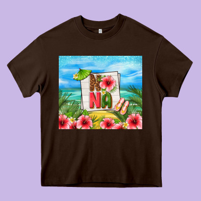 Summer Nana Heavy Core Tee Designed By Tumblerdesignbyshophia