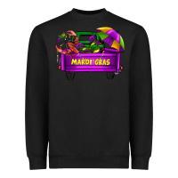 Black mardi grass umbrella with truck Heavyweight Sweatshirt - AdoDesignShop