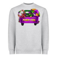 Heather Grey mardi grass umbrella with truck Heavyweight Sweatshirt - AdoDesignShop