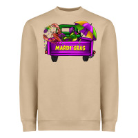 Mardi Grass Umbrella With Truck Heavyweight Sweatshirt | Teevron