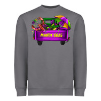 Storm mardi grass umbrella with truck Heavyweight Sweatshirt - AdoDesignShop