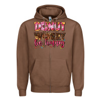 Chestnut donut worry be happy Zipper Hoodie - AdoDesignShop