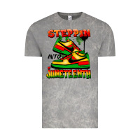 Cloud Rock Steppin' into Juneteenth Vintage Tee - FaDigitalArtStudio