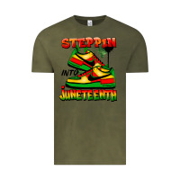 Vintage Olive Steppin' into Juneteenth Vintage Tee - FaDigitalArtStudio