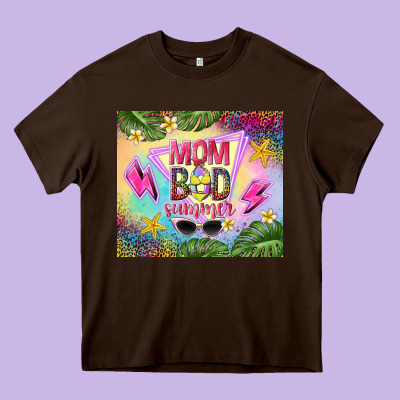 Mom Bod Summer Heavy Core Tee Designed By Tumblerdesignbyshophia