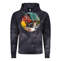 Cloud Black Christmas On The Farm Vintage Hoodie - FaDigitalArtStudio