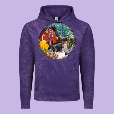 Christmas On The Farm Vintage Hoodie Designed By Fadigitalartstudio