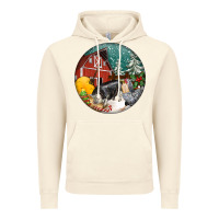 Vintage Artic Christmas On The Farm Vintage Hoodie - FaDigitalArtStudio