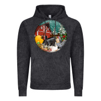Vintage Black Christmas On The Farm Vintage Hoodie - FaDigitalArtStudio