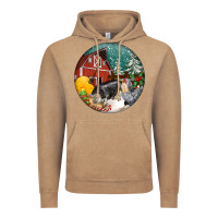 Vintage Coffee Christmas On The Farm Vintage Hoodie - FaDigitalArtStudio