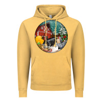 Vintage Mustard Christmas On The Farm Vintage Hoodie - FaDigitalArtStudio