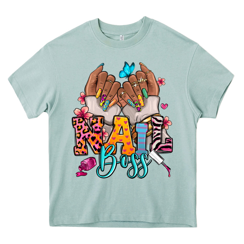 Afro Woman Nail Boss Heavy Core Tee by RanaPortraitStore | Teevron