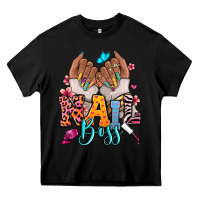 Black Afro woman nail boss Heavy Core Tee - RanaPortraitStore