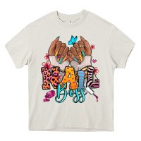 Cream Afro woman nail boss Heavy Core Tee - RanaPortraitStore