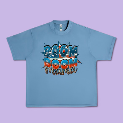 Boom Boom Mama Urban Heavy Tee Designed By Fadigitalartstudio