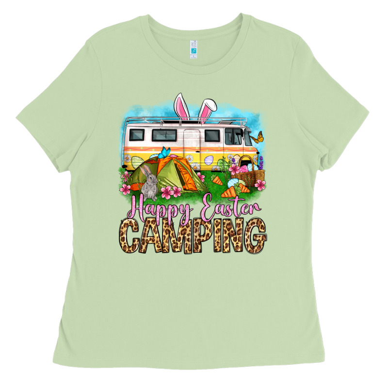 Happy Easter Camping Ladies Tee by OliviaCreatesArt | Teevron