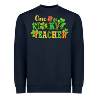 Navy one lucky teacher Heavyweight Sweatshirt - AdoDesignShop