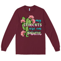 Burgundy my students are on point Long Sleeve Tee - BundleAndBundleShop