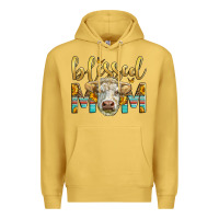 Antique Gold Western Blessed Mom Charolais Bull Premium Hoodie - LillyAllenDesigns
