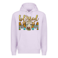 Lilac Western Blessed Mom Charolais Bull Premium Hoodie - LillyAllenDesigns